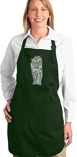 Full Longitud Dual bolsillo delantal, diseño de tigre