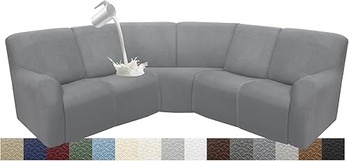 Miniatura 84 de Fundas de sofá reclinable impermeable para sección seccionales Fundas lavables para sofá en forma de L para sofás reclinables Fundas elásticas para