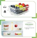 [5-Pack] Conteneurs de verre hermétiques Entreposage des aliments - Repas en verre étanche Prep Conteneurs avec lids - Ensemble de contenants en verre (30 Ounce 1 Compartiment)