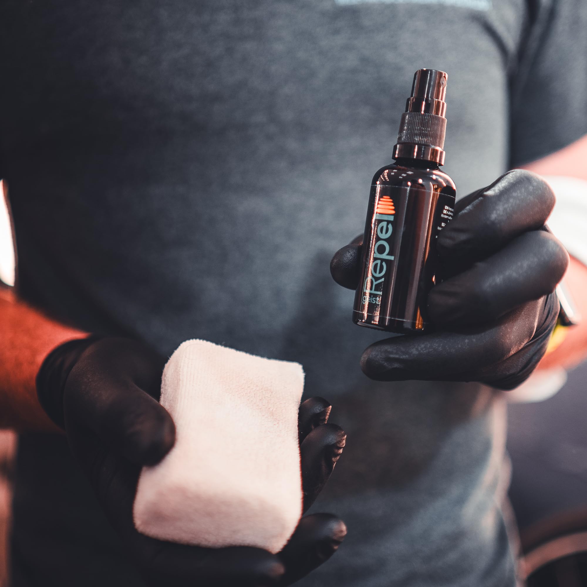 Geist. Repel | Recubrimiento de polímero híbrido sin disolventes para Cuero | Repele contra la Transferencia de Tinte, raspaduras y sequedad | 50ml