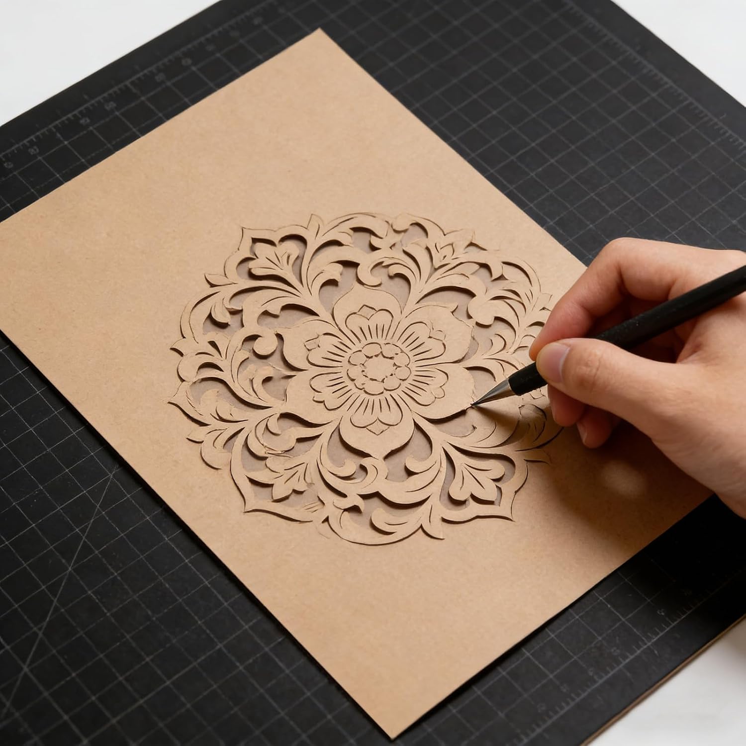 200 Sheets Brown Kraft Cardstock, 8.5 x 11 Inch, 300 GSM, A4 Cardstock Thick Paper for Arts Crafts Drawing DIY Projects