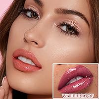 Vista 6 de Juego de 3 bálsamos labiales que cambian de color, lápiz labial mágico de gelatina, bálsamo labial tintado con brillo labial de cristal, hidratante