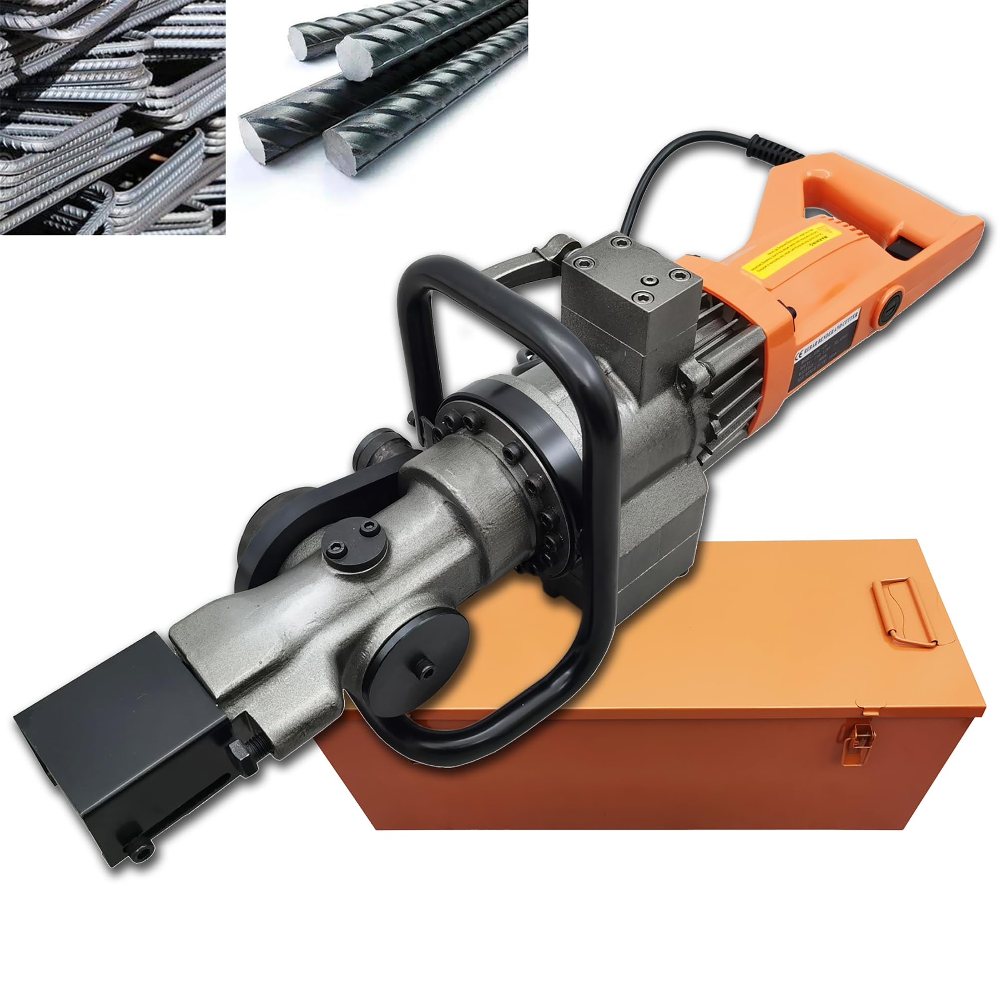 TECHTONGDA Electric Rebar Bender Cutter 900W Portable Hydraulic Rebar Cut-Off Machine Steel Bending and Cutting Machine up to 5/8'' #5 16mm Rebar 0-