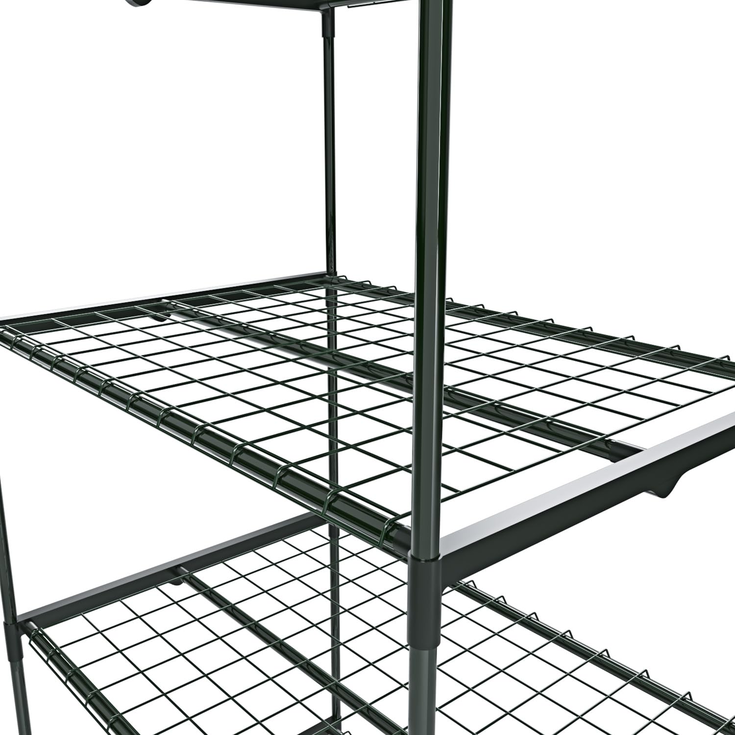 Serra A 4 Ripiani Da Giardino Per Orto Telaio In Acciaio Verniciato Telo In PVC Trasparente Porta Avvolgibile Apertura A Cerniera Protezione Piante Giardinaggio Design Sunnyside 69 x 49 x 160 Cm