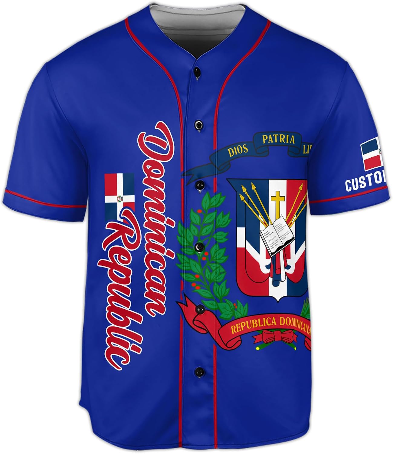 Dominican Jersey Baseball, Personalized Dominican Republic Baseball Jersey Men