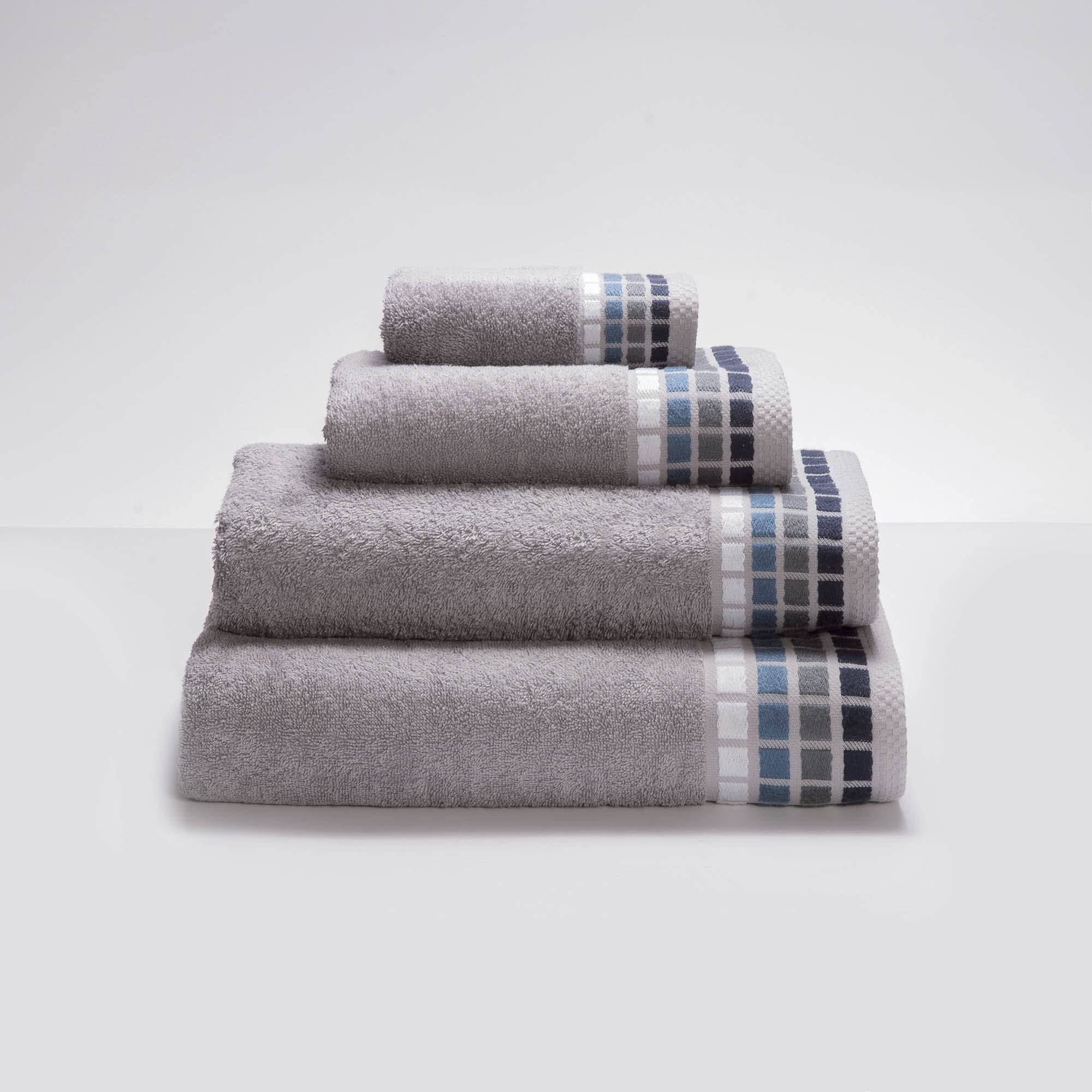 Sancarlos Heston 100% Cotton Bath Towel - Grey, Size 100 x 150 cm