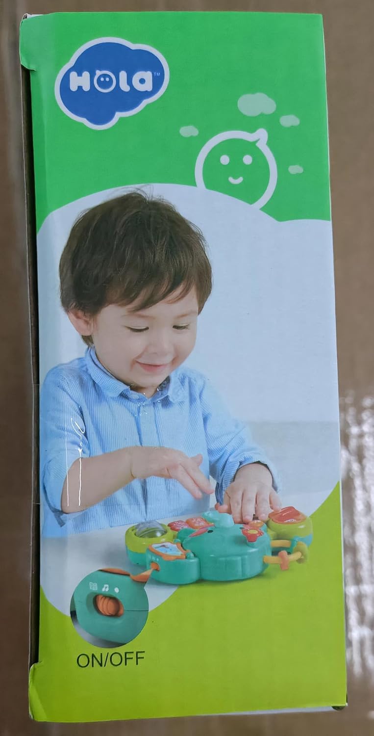 HOLA Baby Toys 6 to 12 Months, Toys of Baby 12 Months, Musical Elephant Piano Baby Toys 6 Months Plus 12 18 Months, Interactive Early Learning Toys for 6 Month Old Babies Girls Boys Gifts 15