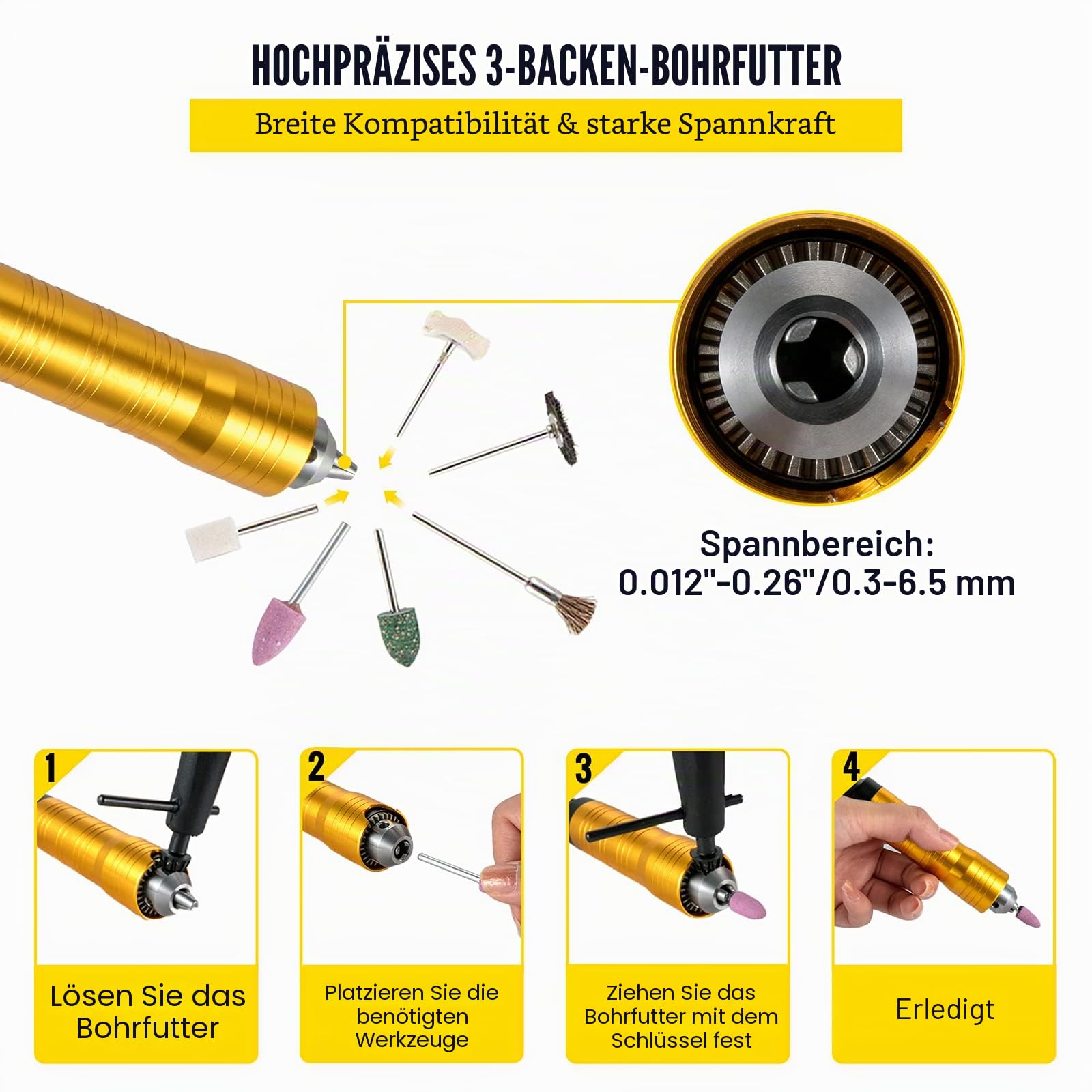VEVOR Elektrische Drehwerkzeug Flex Shaft Wellen Aufhängung 780 W Schnellschleif Gerät biegsamer Welle, Hängemühle Wellenlänge 100cm, Fußpedal-Steuerung 500-23000U/min, Dreibackenfutt, 45 Stk. Zubehör