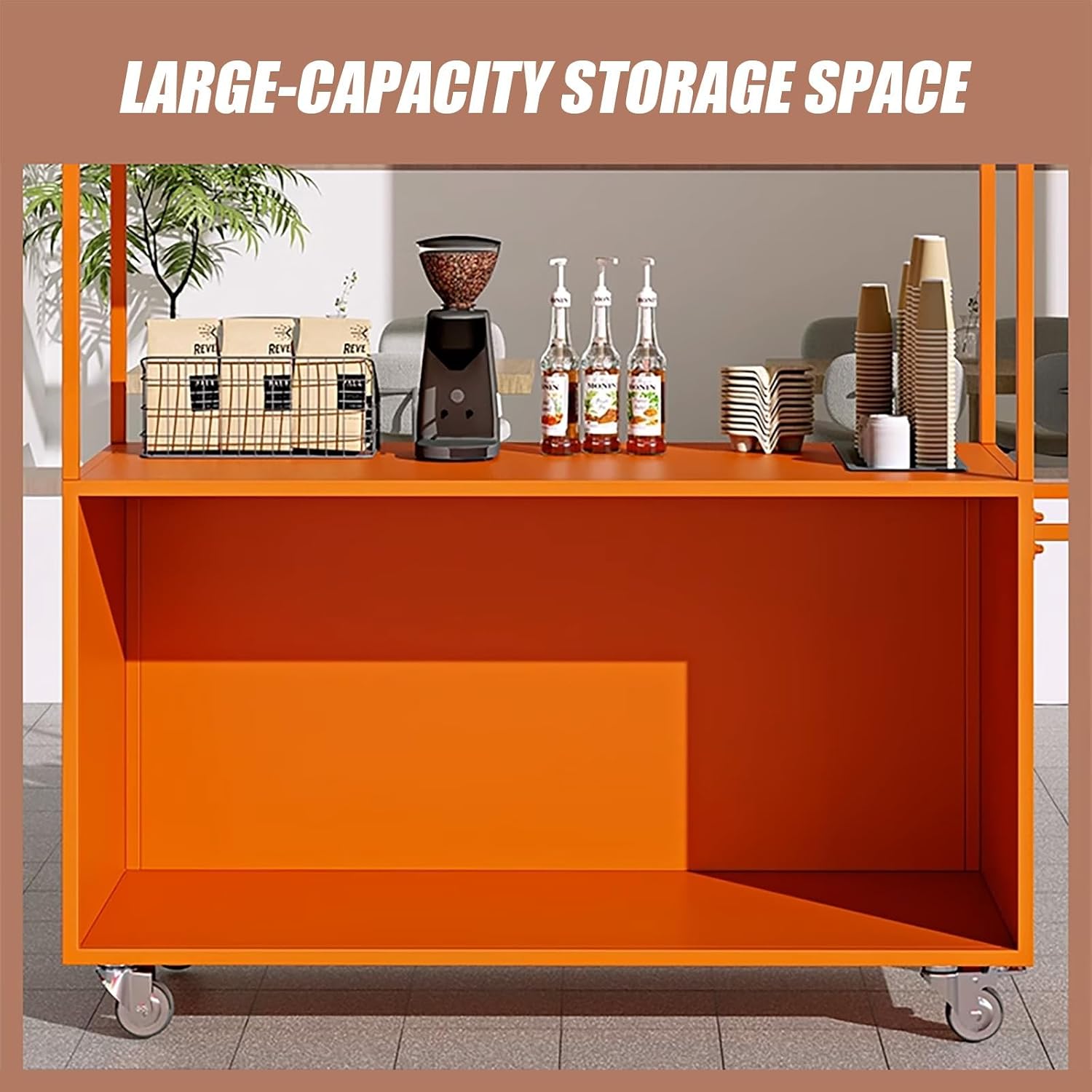 Portable Cart with Canopy, Outdoor Vendor Cart, Farmers Market Stall Food Vendor Cart for Festivals Beaches, Street Food, Markets(Pink,140cm/55in)