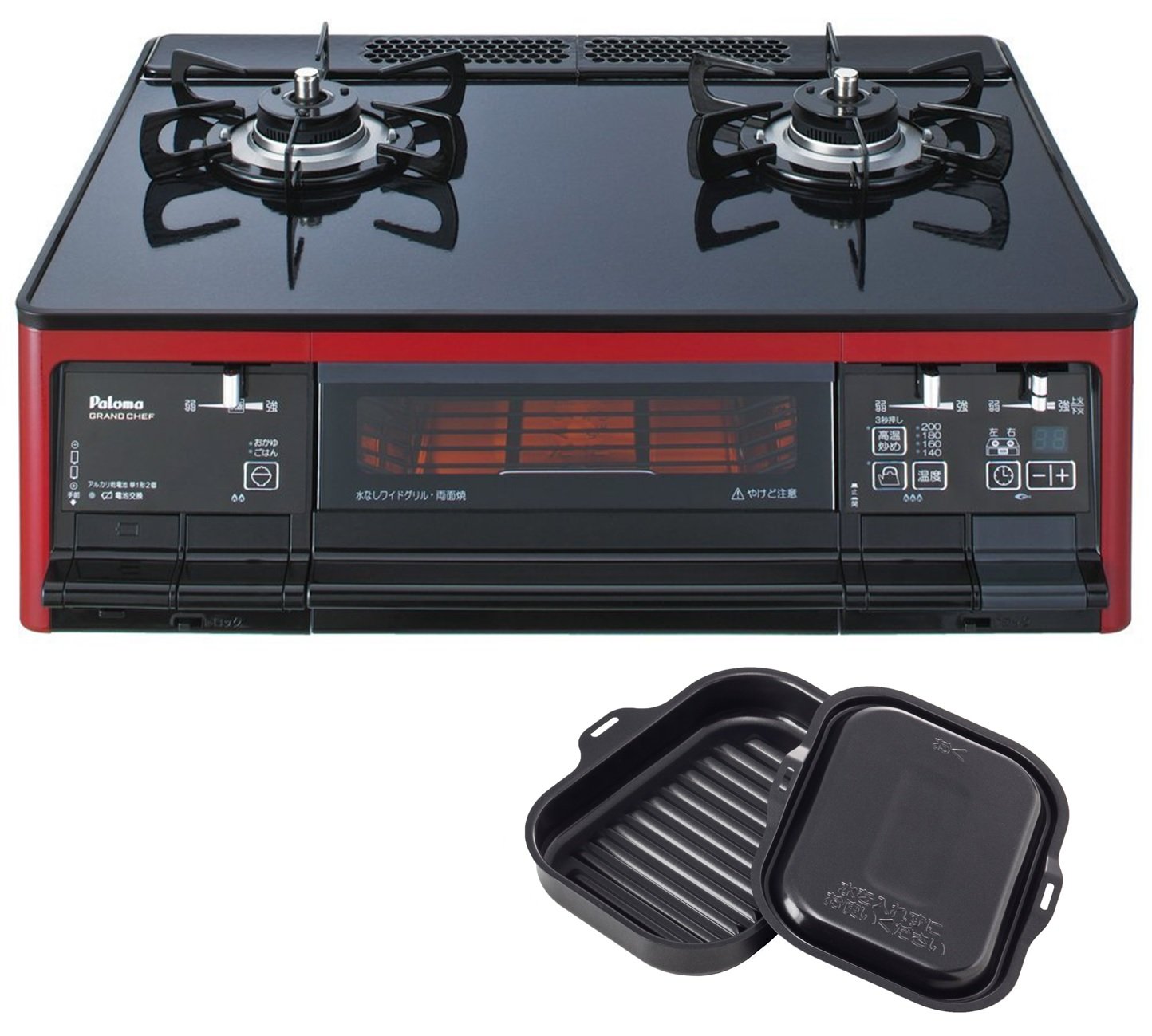 LPガス 2014年製 ガステーブル 幅59.5cm パロマ グランドシェフ