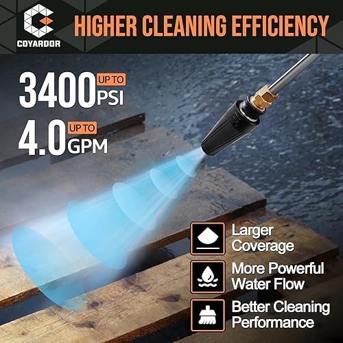 Miniatura 2 de Boquilla turbo para lavadora a presión, puntas giratorias de 360 con reemplazo de conexión rápida de 14 pulgadas para Ryobi, Simpson, Karcher,