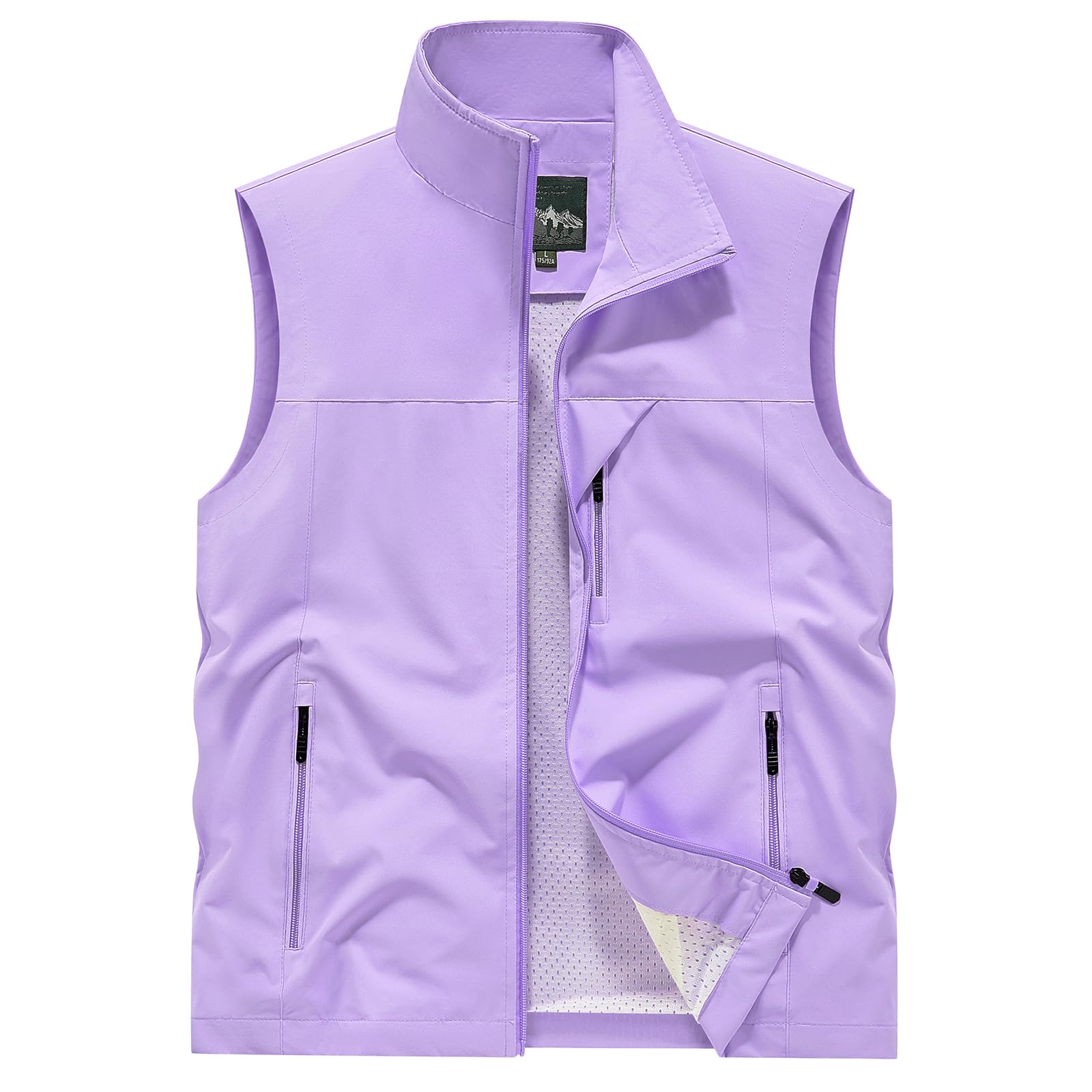 Men's Lightweight Vest Sleeveless Outdoor Work Jacket for Travel Hiking