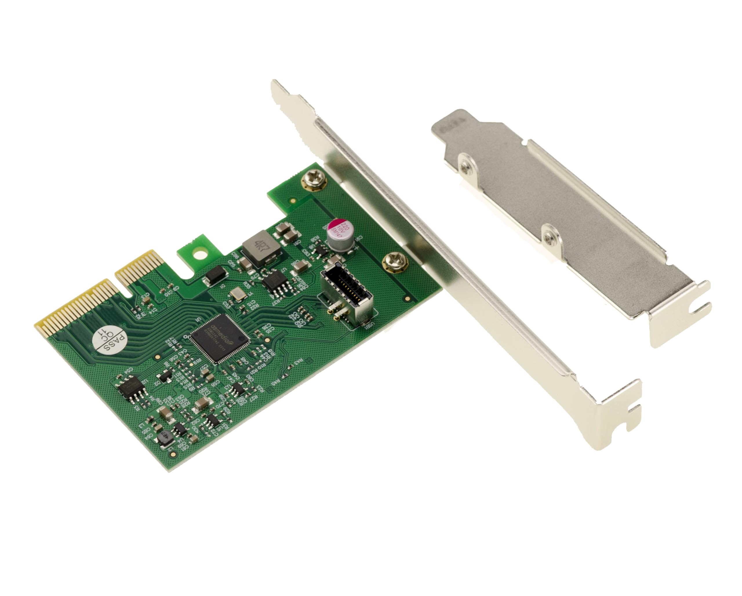 KALEA-INFORMATIQUE Scheda controller PCIe x4 USB-E 1 porta interna USB 3.2 Gen 2x2 20G Tipo E, con chipset ASM3242, profilo alto e basso