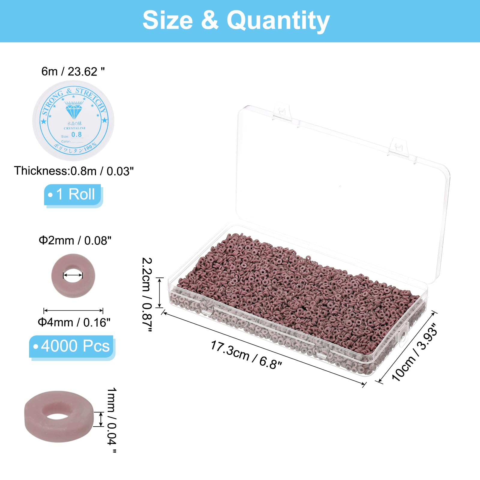 PATIKIL 4000 Pcs Clay Beads Bracelet Making Kit - Image 2