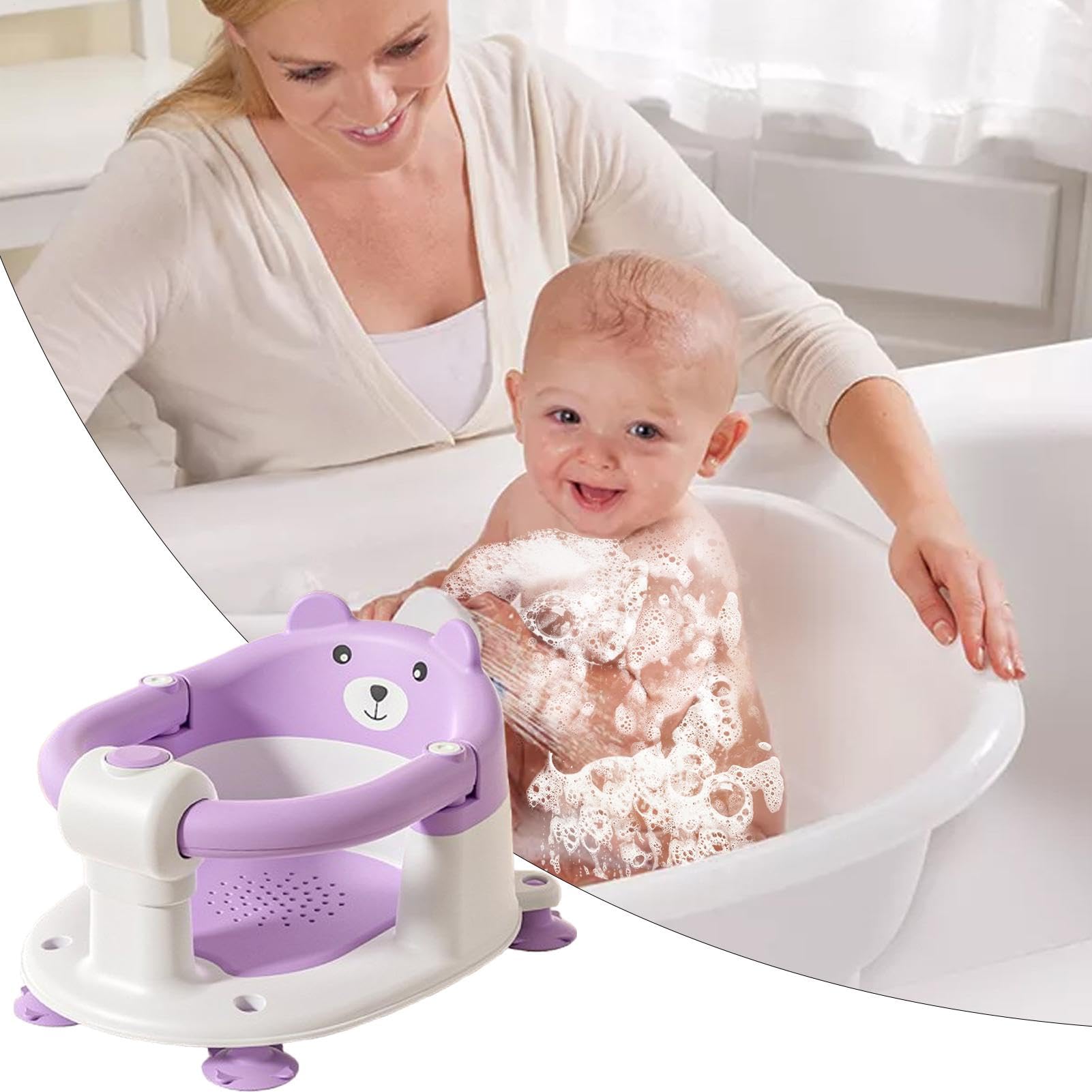 Seggiolino Da Bagno Per 6+ Seduta In Vasca, Sedile Da Bagno | Seduto Per Bambini e Bambine 6+ , Maschi e Femmine, , Seggiolino Bagnetto, Sedile Vasca, Bebè, Piccoli