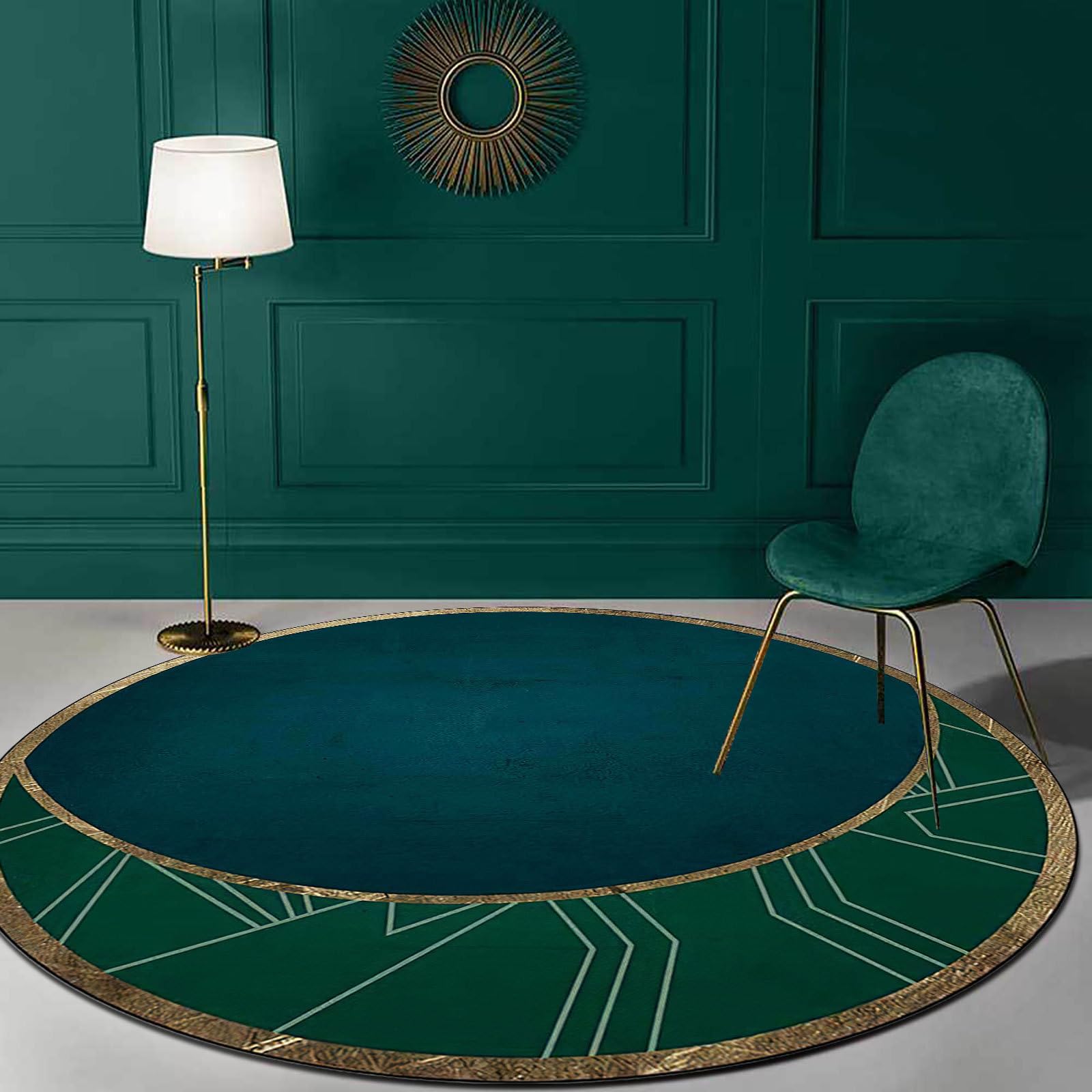 Tapis rond moderne chic pour salon et chambre d'enfant