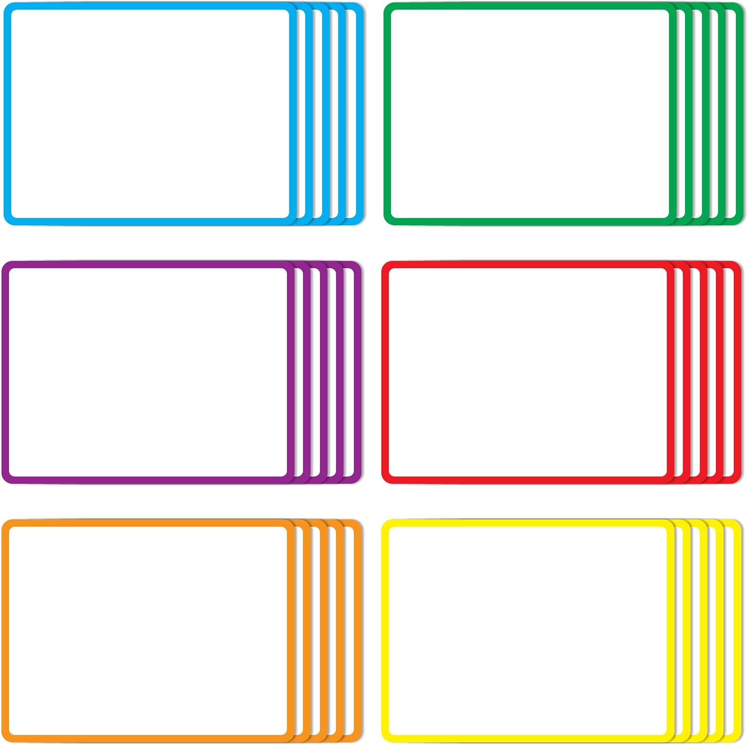 Dry Erase Magnetic Labels 40 Pieces - 5.6 x 3.7 inches, Best for Classroom, Home, Kitchen, Office & Craft – Reusable Magnetic Dry Erase Labels with Strong Adhesion in Full Colored