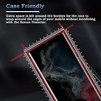 Vista 6 de (2 +2) Pack Privacy Screen Protector for Samsung Galaxy S23 Ultra, 9H Hardness Tempered Glass Screen Protector Film,[Anti-Scratch] [Bubble Free]