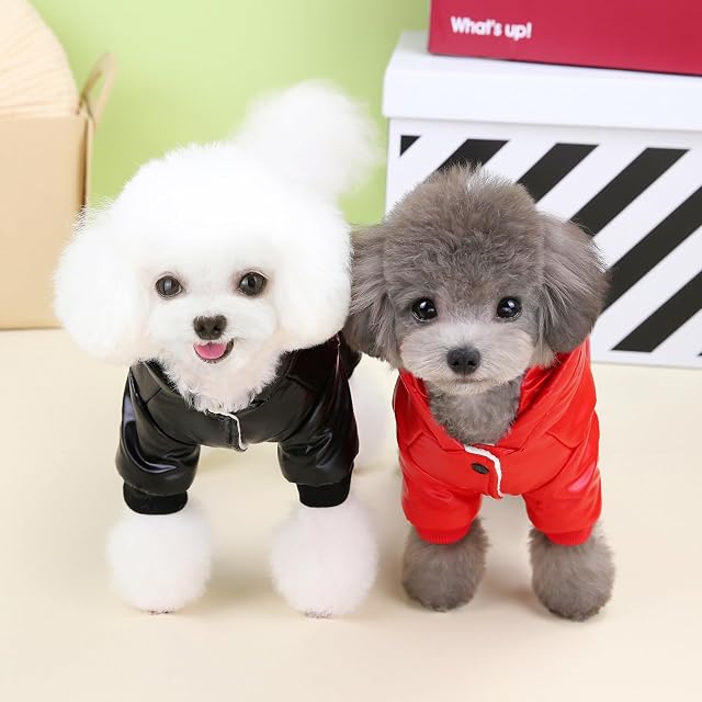 Foto 6 de 8 de Izefia Abrigo de Perro Chaqueta A Prueba de Viento Clima Frío Pantalones de Cuatro Piernas Ropa Gruesa…