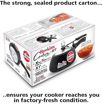 Hawkins CXT20 Pressure Cookers, 2 Liter, Black