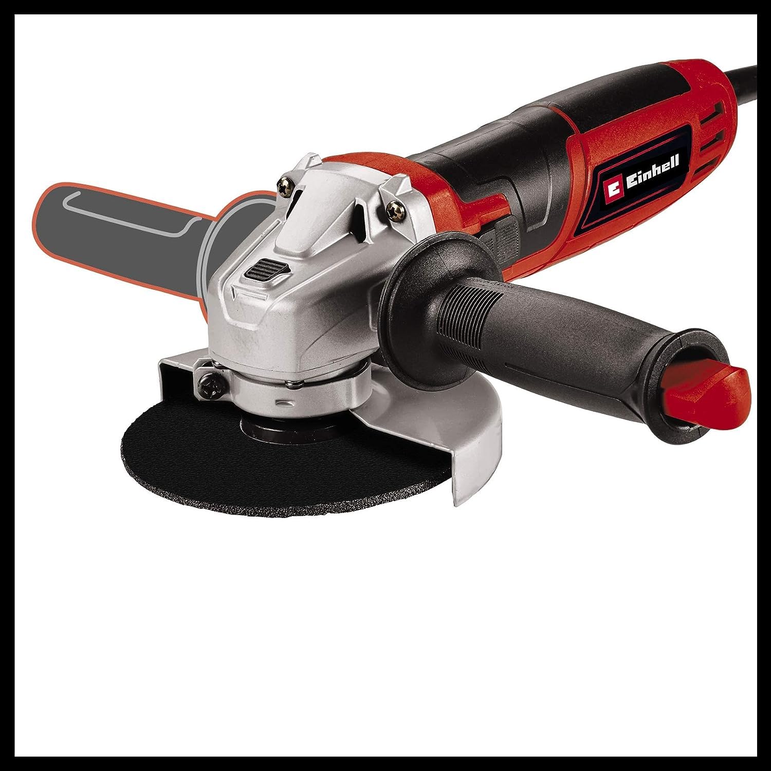 Einhell Amoladora angular TC-AG 125/850 (850 W, protector para discos de corte de 125 mm de diámetro, protección contra arranque involuntario, envío sin disco de corte)