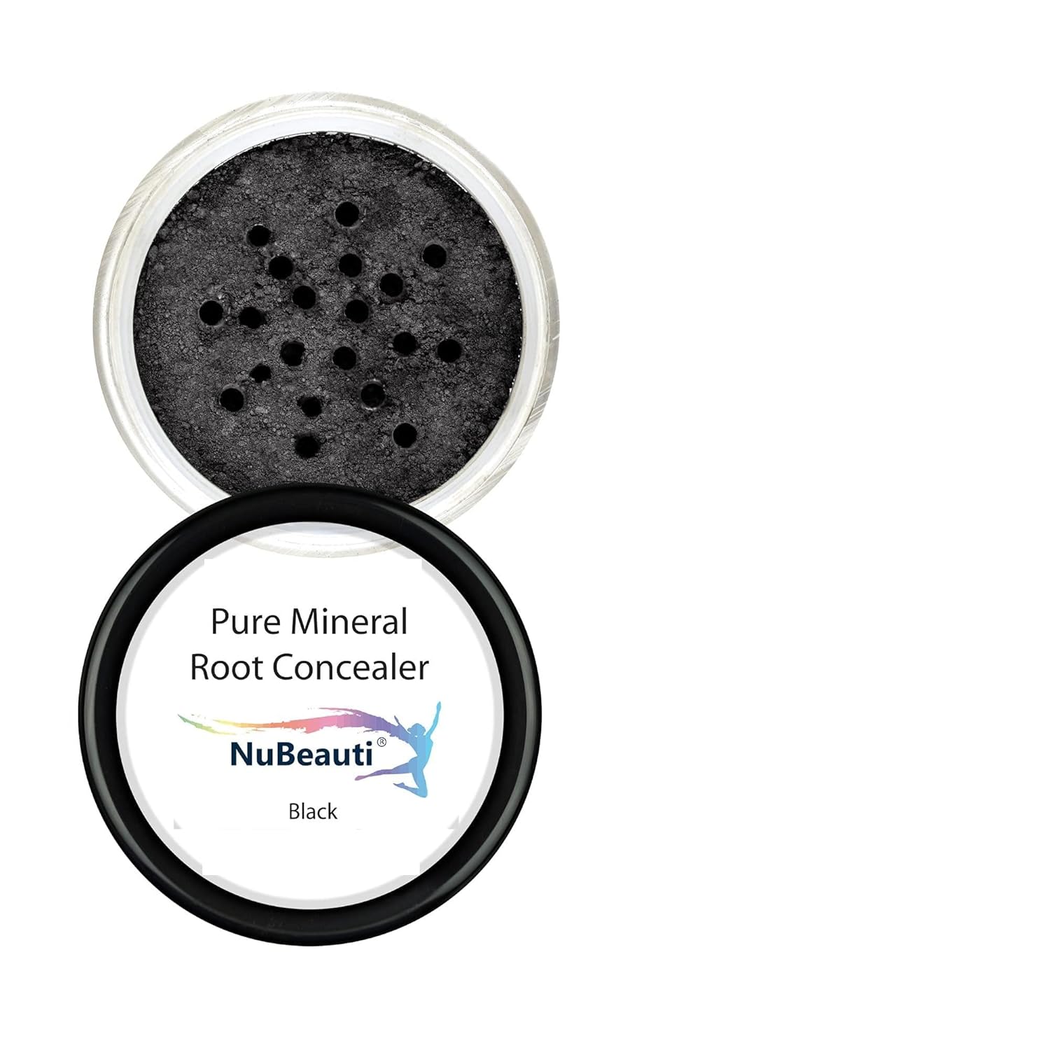 Root Touch Up Powder - 11 True-to-Nature Hairline Concealer Shades - No Fragrance, Talc or Parabens - Hair Cover by NuBeauti (Without Brush, Black)
