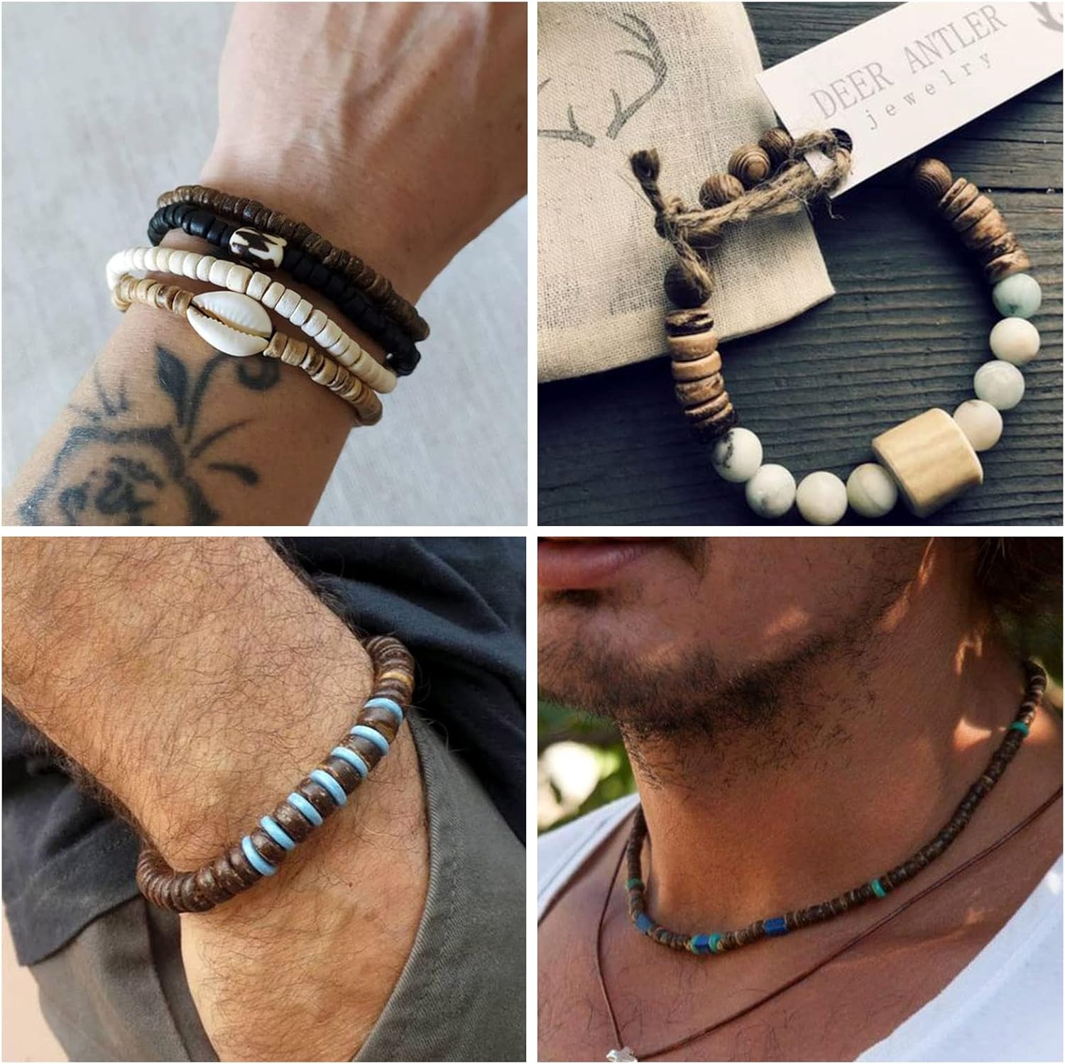 Fashewelry 600pcs Flat Round Coconut Spacer Beads 9mm 12mm Coin Disc Loose Charm Beads for DIY Jewelry Making 2-3mm Hole, 3 Colors - Image 4