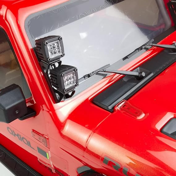 4PCS SCX10 TRX4 LED Lights Headlights Headlamp Square Lens Spotlight