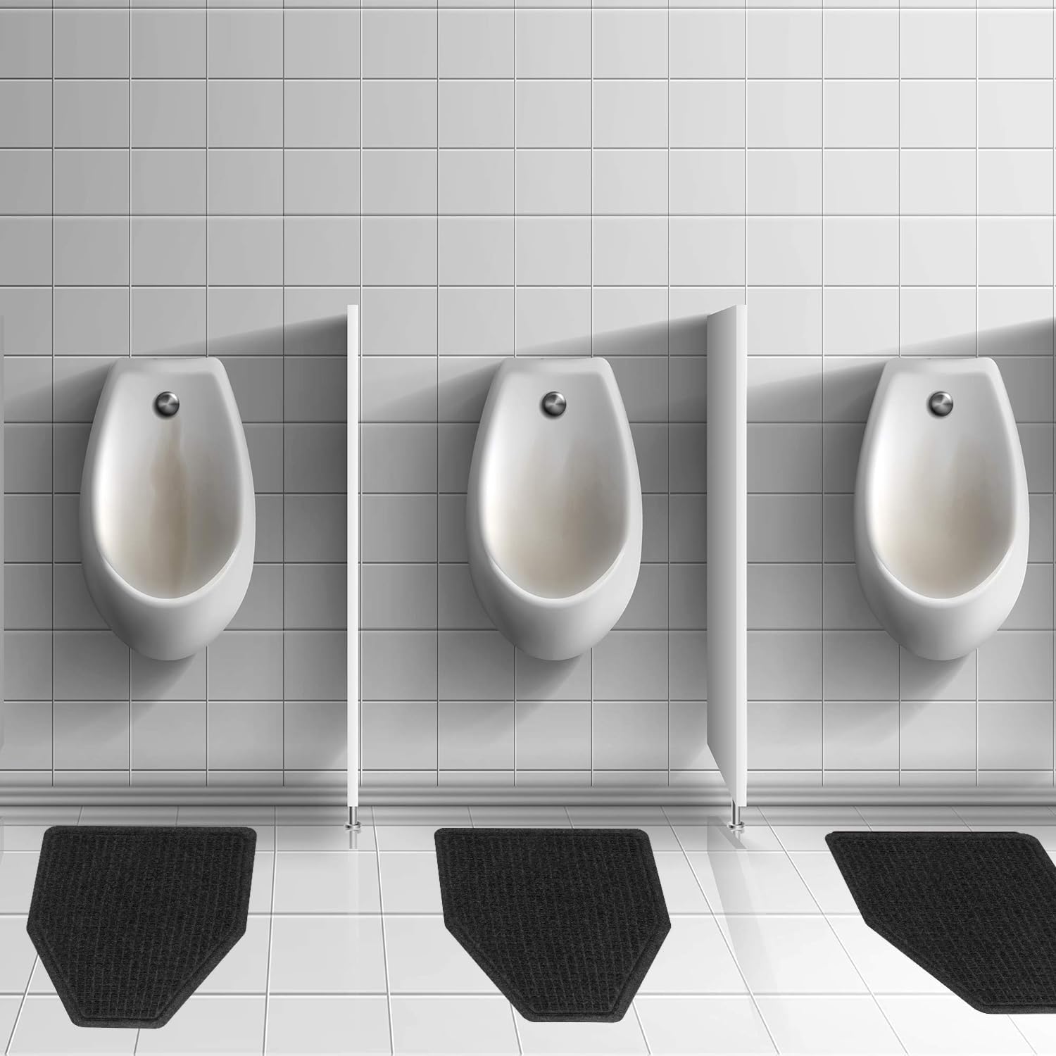 LVAP Tapetes para orinal (paquete de 10) – Alfombrilla para orinal para hombre, antideslizante, desodorización, absorción de agua, para baños y baños de hombres, antisalpicaduras