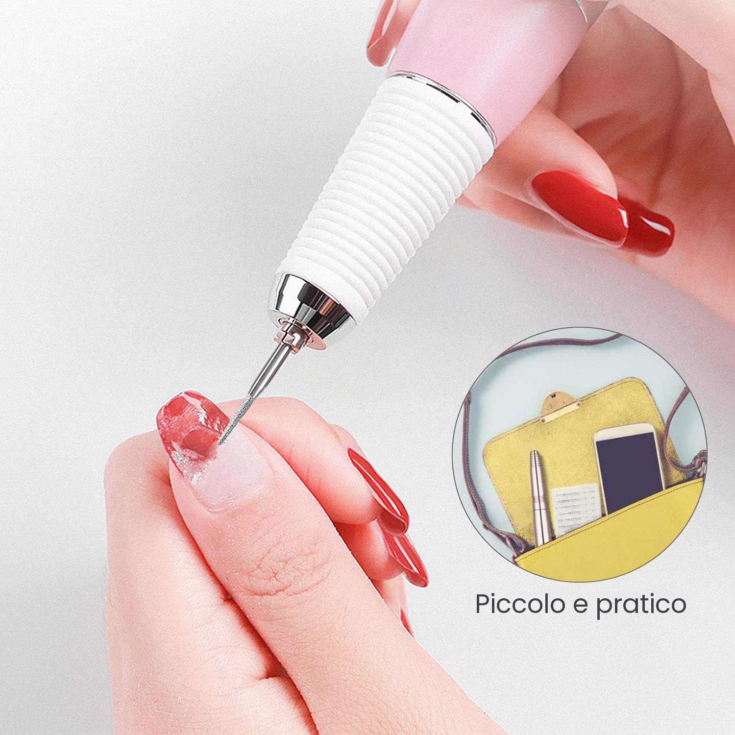 10 Pezzi Punte Fresa Unghie,Punta da Trapano per Fresa Manicure Elettrica Professionale Accessori per Lucidatura,Rimozione Gel, Pelle Morta, Strumenti per Manicure (03)