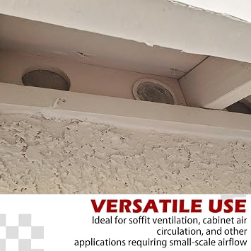 2-Inch Round Open Screen Vent, Mill Finish, 12 Pack