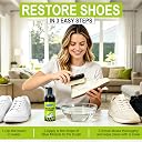 X-SMILE Sneaker Cleaning Kit Premium Foam Shoe Cleaner for White Shoes, PU & Synthetic Leather, Canvas, Mesh & Rubber Gentle, Non-Bleach Formula with Brush, Microfiber Towel & Cleaning Wipe 100ml gallery image