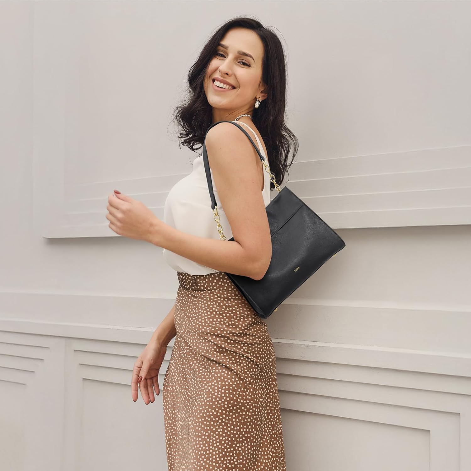 Kattee Leather Purses and Handbags for Women, Small Crossbody Bags for Women, Top Handle Hobo Shoulder Bag with 2 Straps - Image 2