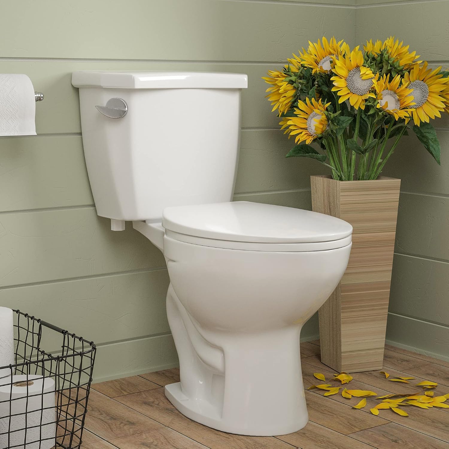 DeerValley Two-Piece Toilet, ADA Comfort Height, 12' Rough-In, White