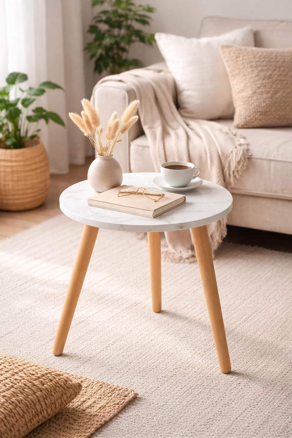 Wooden Foldable with Elephant Design & Waterproof Surface, Designer Resin Table for Living Room, Coffee Table, End Table, Furniture Table, Home Decor, Bedroom, Balcony etc.