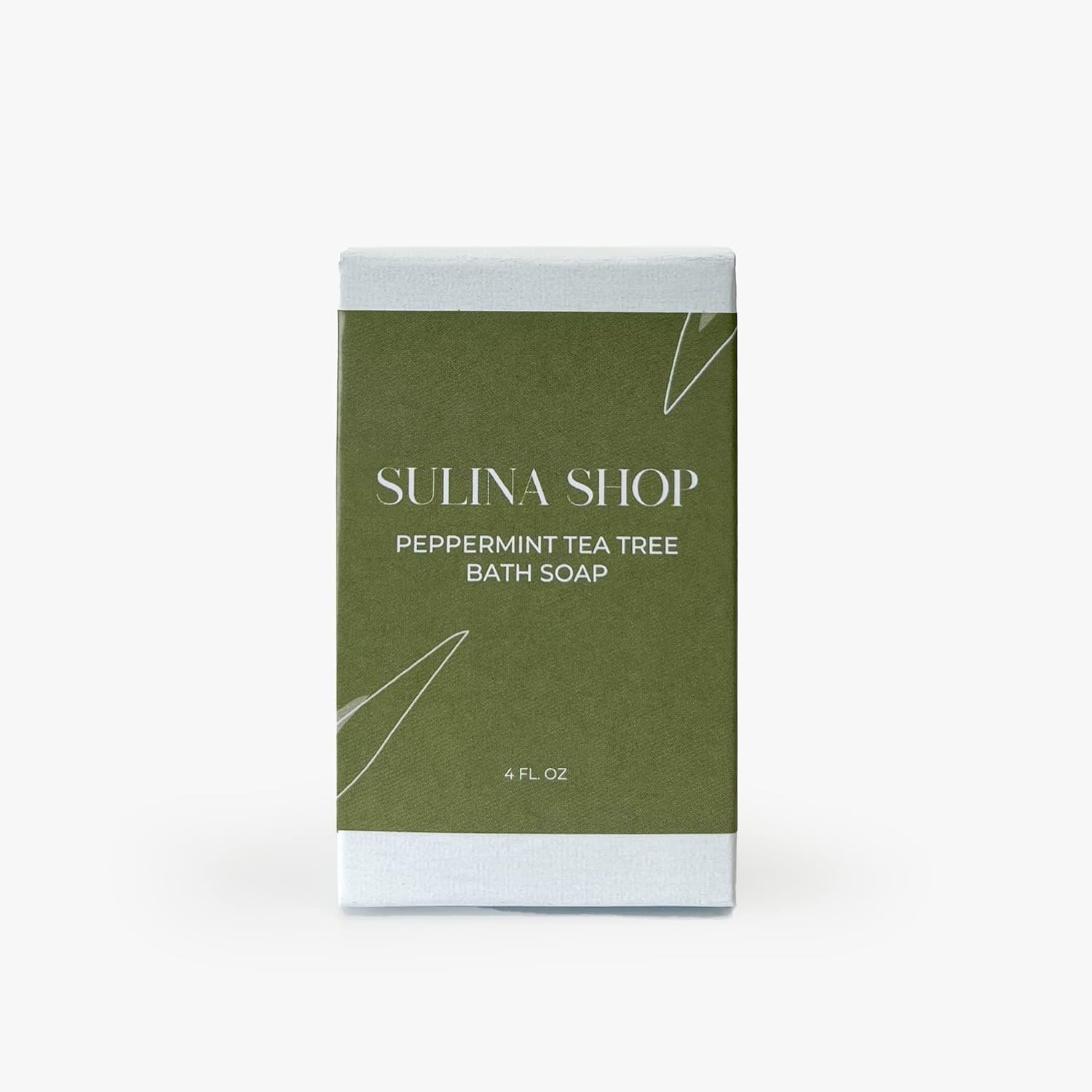 Sulina Shop Peppermint Tea Tree Bath Soaps, Calms & Soothes with Pure Extracts & Essential Oils, Skin Soothing, Moisturizing and Nourishing (Pack of 4, Peppermint Tea Tree)