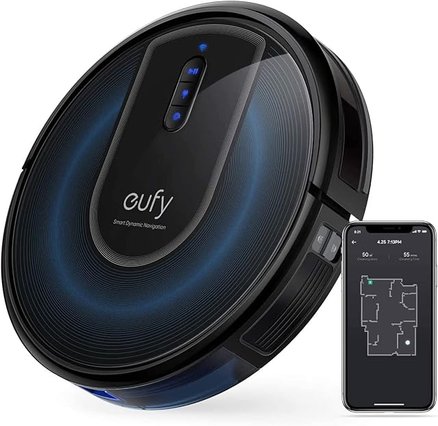 eufy RoboVac G30 Robot Vacuum Cleaner with Smart Dynamic Navigation 2.0, 2000 Pa Strong Suction, Wi-Fi, Compatible with Alexa, Carpets and Hard Floors, Ideal for Pet Owners