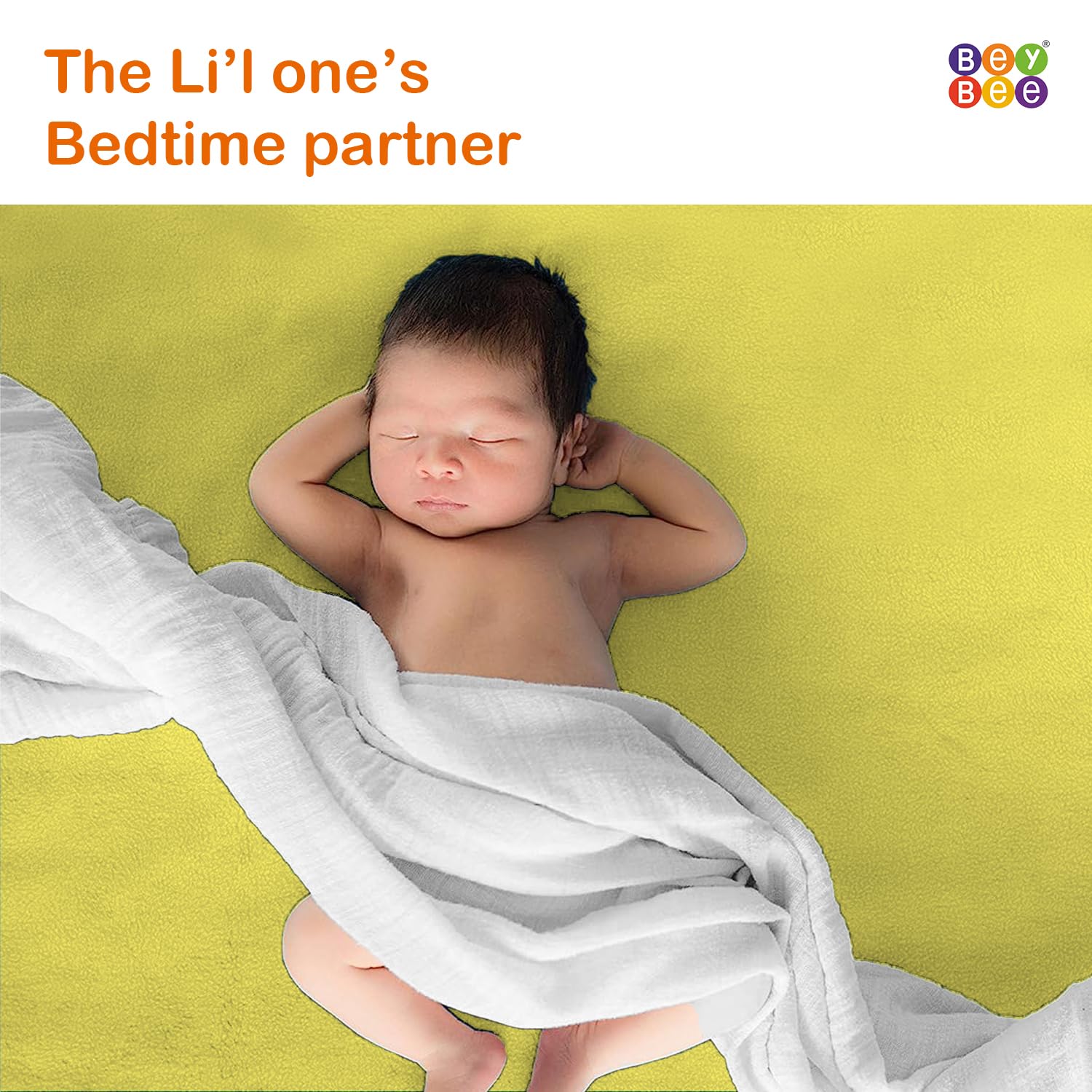 BeyBee Waterproof Quick Dry Sheet for Baby| Bed Pad Anti-Piling Fleece Extra Absorbent Washable Matress Protector| Baby Bed Protector Sheet for Toddler Children, Small Size, 50x70cm, Yellow - Image 4 thumbnail
