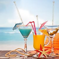 Vista 4 de 100 palitos desechables de plástico con parte superior redonda de cristal, con purpurina, palitos de plástico para cóctel, café, bebida (dorado)