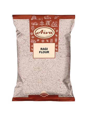 Aiva Finger Millet Flour | Ragi Flour 4 LB Stone-Ground Whole Grain Flour for Baking, Cooking, and Traditional Recipes