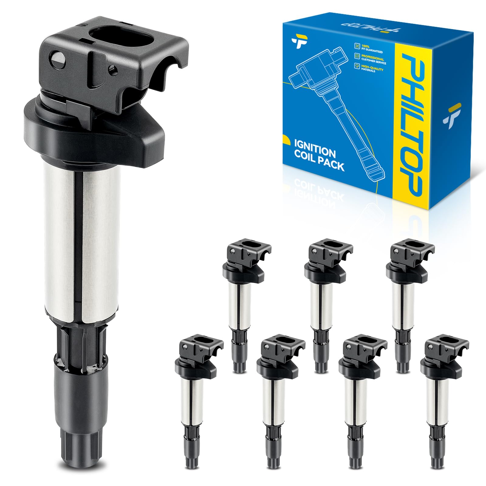 PHILTOP 8-Pack Ignition Coils UF522 for 328i X1/2/3/4/5/6 528i 535i 335i Z4