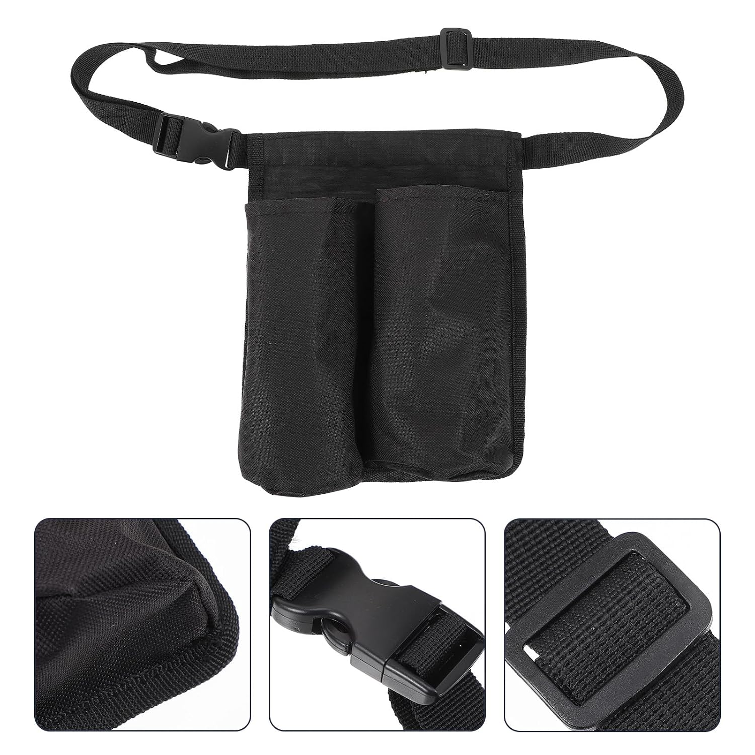 Massager Essential Oil Waist Bag Bottle Organizer 20X25Cm Black Portable Storage Case for Salon Spa Use