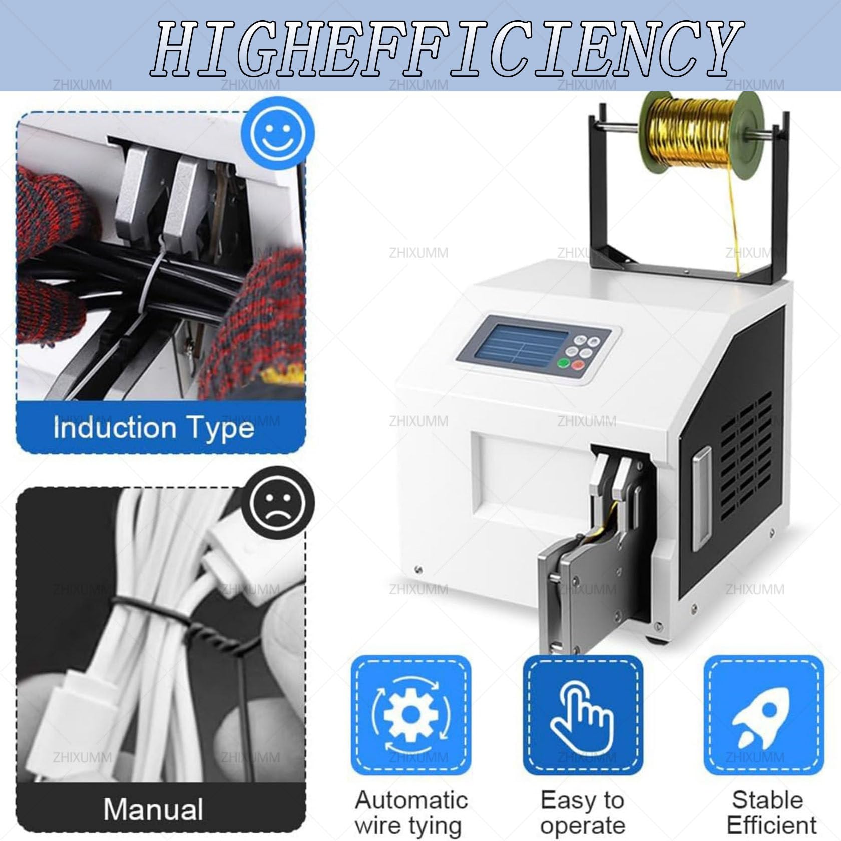 PółAutomatyczna Maszyna Do ZawiąZywania Torebek 400 W, Zgrzewarka, Elektryczna PółAutomatyczna Maszyna Do Zamykania Torebek O śRednicy 0,19-1,18 Cala, 3 Rolki, W Zestawie Drut, Do Piekarni Gold