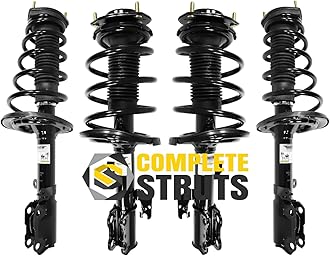 COMPLETESTRUTS - Front & Rear Complete Strut Assemblies with Coil Springs Replacement for 2007-2011 Toyota Camry - Set of 4