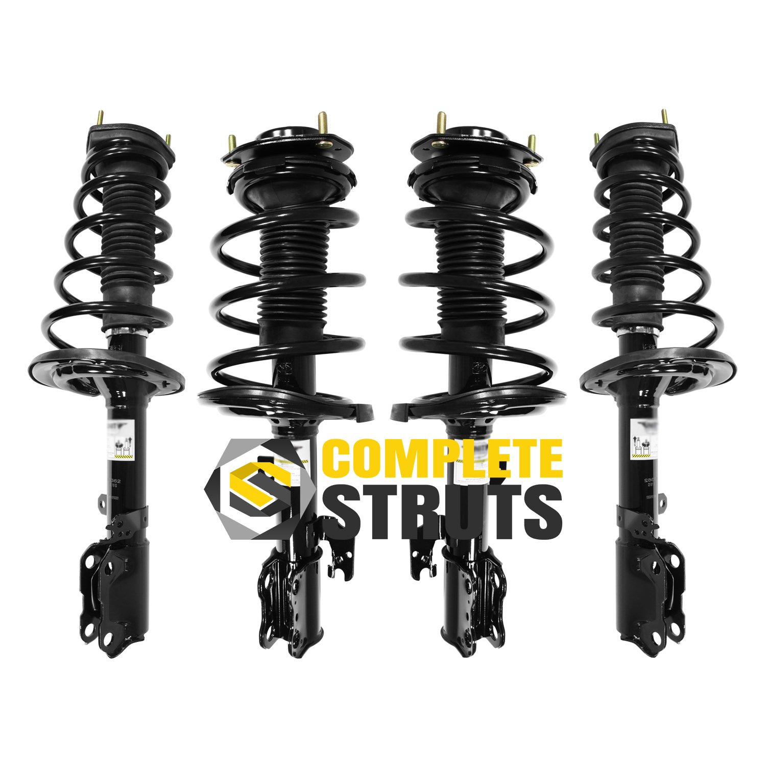 COMPLETESTRUTS - Front & Rear Complete Strut Assemblies with Coil Springs Replacement for 2007-2011 Toyota Camry - Set of 4