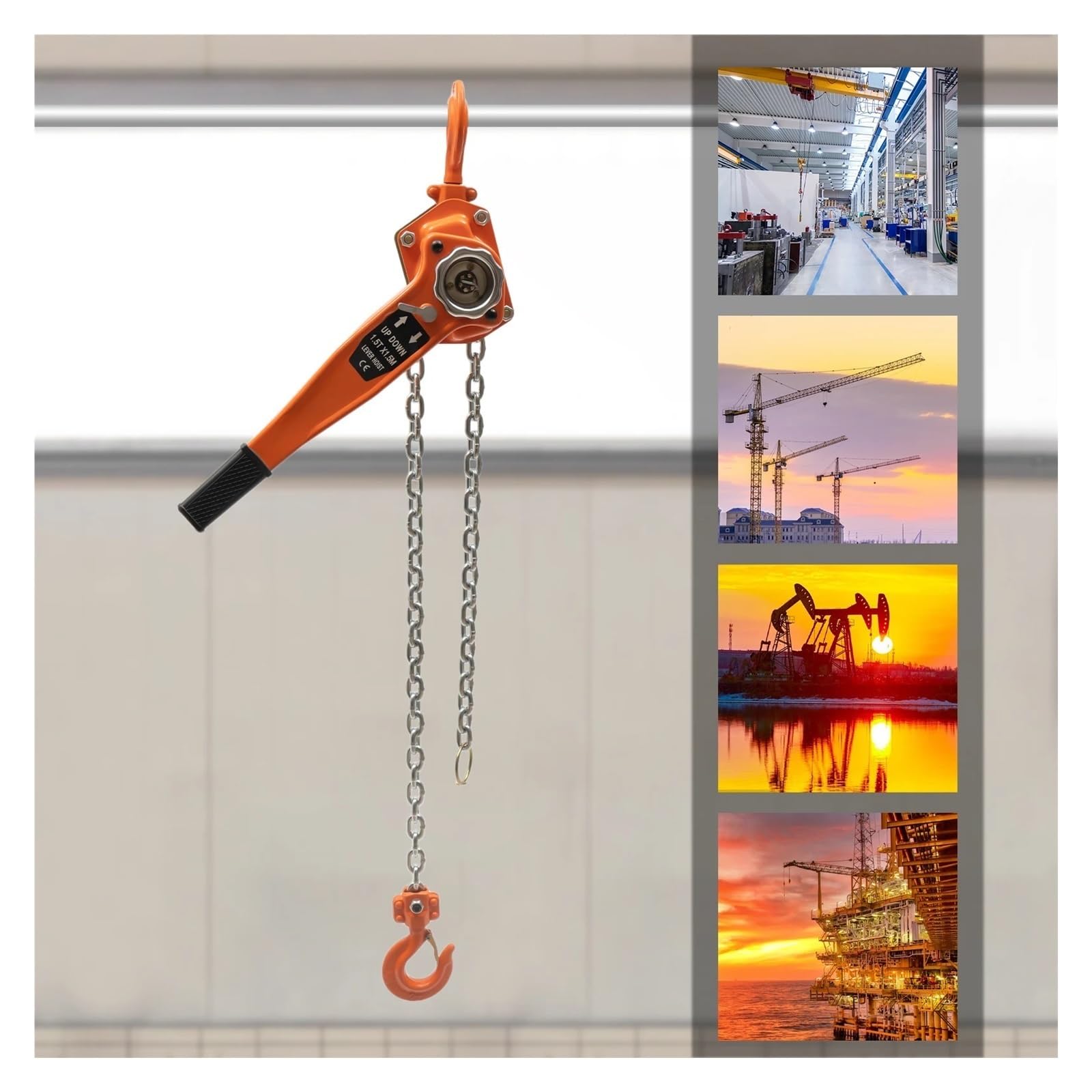 Lever Chain Hoist, Handhebel-Kettenzug mit 3300 Pfund und 20 Fuß