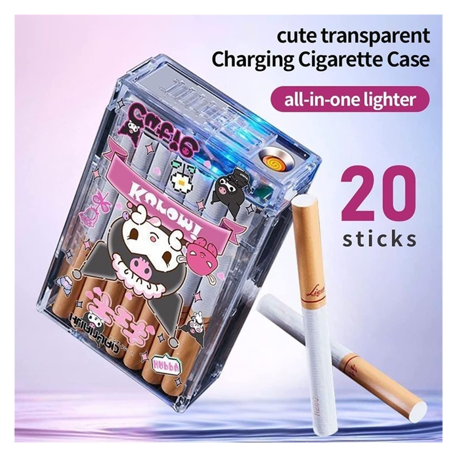 cute cigarette box Cute Cute Creative 20 Sticks Transparent Cigarette Case One Piece Cigarette  Case Transparent Cute Transparent Visible Cigarette Case with Lighter, USB  Quick Charge Connector Case, Cigarette Lighter in Fi : Amazon.com.be: Health