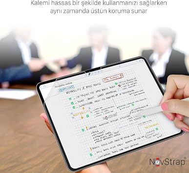 NovStrap Apple iPad Pro 13 inç 5. Nesil M4 2024 ile Uyumlu Paper Like Ekran Koruyucu Kağıt Hissi Mat