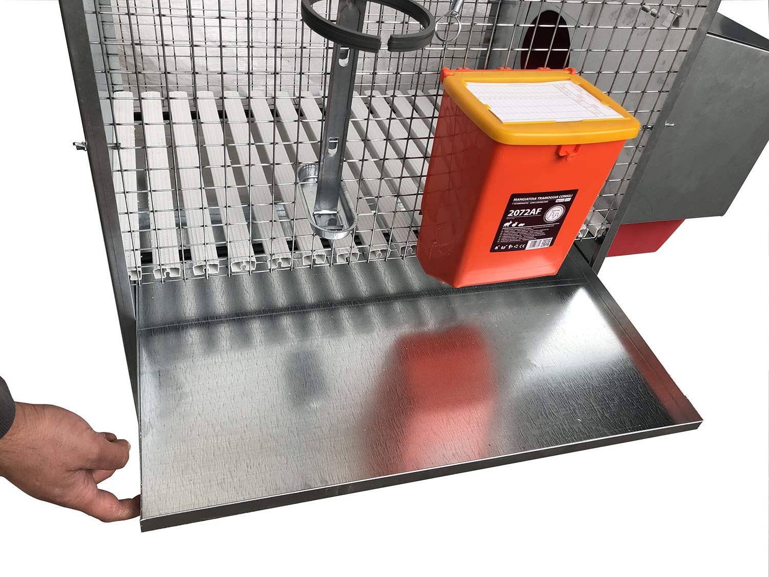 Gabbia Conigli Conigliera Venere 2 Piani Sovrapposti 1 Fattrice + 1 Maschio. Misure Max cm L95 x P65 x H140. Completa di Tutto l'Occorrente. Compresi giunti di Sovrapposizione