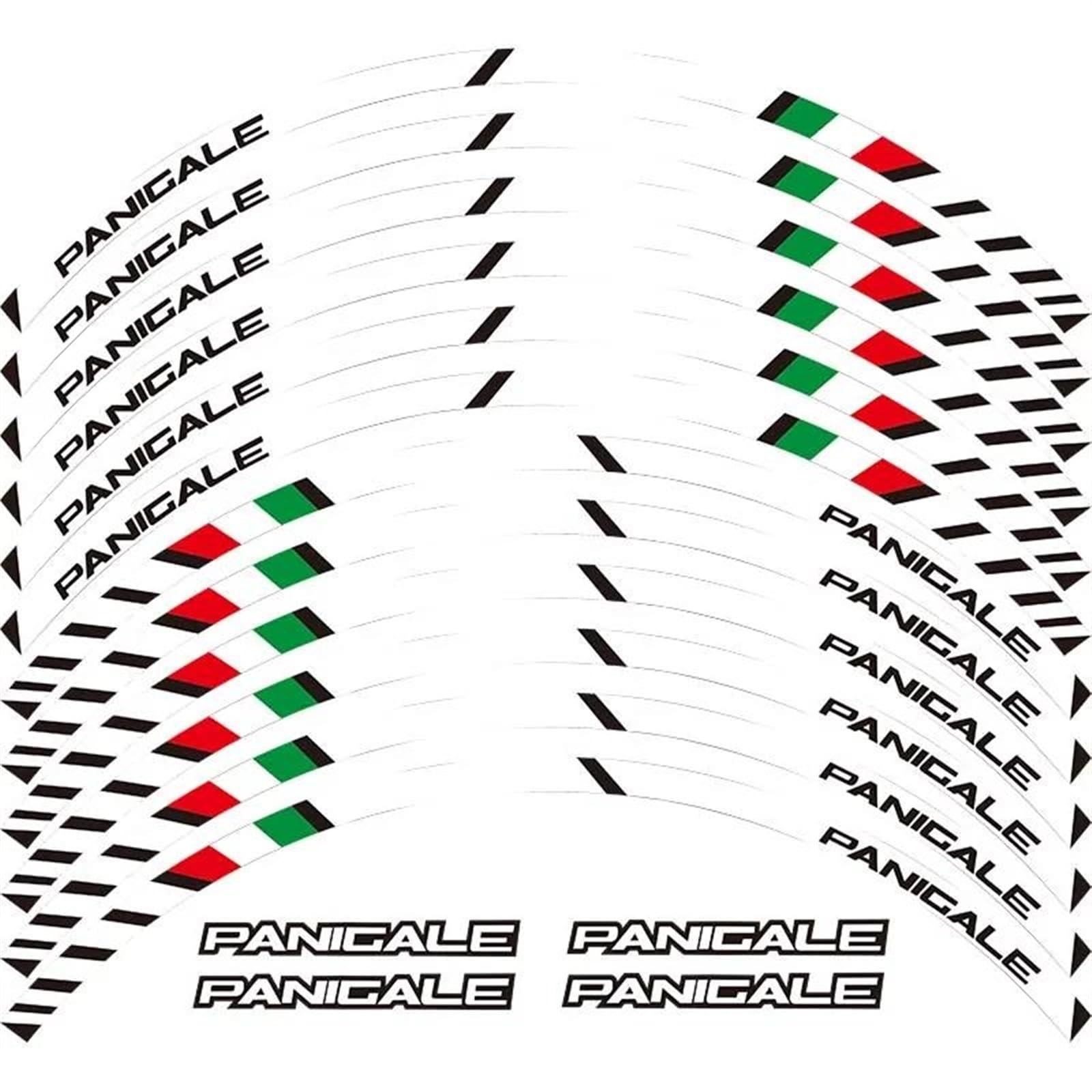 Motorcycle Wheel Decals Reflective Stickers Rim Stripes for Ducati 1299 Panigale S 959 Decorative(Color1)